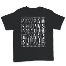 Load image into Gallery viewer, Men's Funny Grandpa Shirt, Pawpaw Knows Everything, Funny Gift Idea