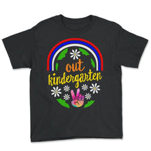 Load image into Gallery viewer, Kindergarten Shirt, Peace Out Kindergarten Tee, First Day Of School - Youth Tee - Black