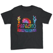 Load image into Gallery viewer, Mens Papacito Mexican Sombrero Cinco de Mayo Gift for Dad Father Papa - Youth Tee - Black