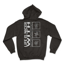 Load image into Gallery viewer, Life Is Nicer With Microgreens, Garden Plant Gardening Lover Botanist - Hoodie - Black