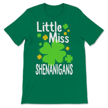 Load image into Gallery viewer, Little Miss Shenanigans Shirt St. Patrick's Day Gift Girls Shamrock