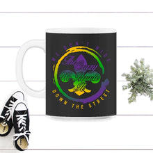 Load image into Gallery viewer, Mardi Gras Jester Shirt, We Don't Hide The Crazy, New Orleans Gift, - 11oz Mug - Black on White
