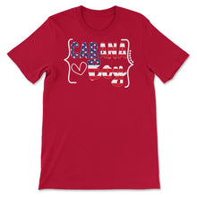 Load image into Gallery viewer, 4th Of July Shirt, All American Cabana Boy Flag Independence Day USA - Unisex T-Shirt - Red