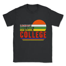 Load image into Gallery viewer, Middle School Shirt, Elementary School Graduation Vintage Tee, Back - Unisex T-Shirt - Black