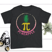 Load image into Gallery viewer, Cute Pi Day Shirt Pineapple Fruit Lover Math Teacher Student - Youth Tee - Black