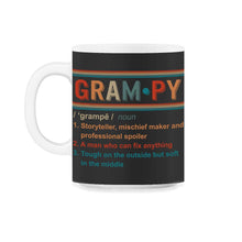 Load image into Gallery viewer, Grampy Noun Shirt, Grampy Definition Tee, Best Grandpa Gift, Retired - 11oz Mug - Black on White