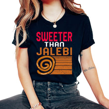 Load image into Gallery viewer, Indonesia Shirt, Sweeter Than Jalebi Funny Tee, Indonesian Dessert - Unisex T-Shirt - Black