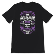Load image into Gallery viewer, Legends Were Born In December 1982, Life Begins At 40, Vintage 40