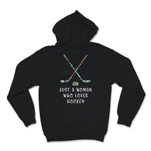 Load image into Gallery viewer, Just A Woman Who Loves Hockey Floral Gift For Women Mom Girls Ice
