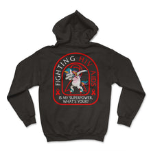 Load image into Gallery viewer, HIV AIDS Awareness Month Shirt, Unicorn Red Ribbon, World AIDS Day - Hoodie - Black