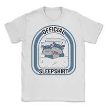 Load image into Gallery viewer, Sleep Shirt, Official Sleep shirt Hippopotamus Cute Tee, Funny Hippo - Unisex T-Shirt - White