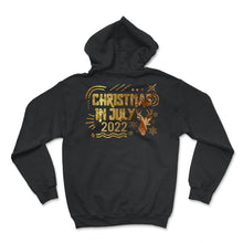 Load image into Gallery viewer, Christmas In July 2022 Shirt, Merry Reindeer Snow Christmas Cute - Hoodie - Black
