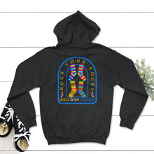 Load image into Gallery viewer, World Down Syndrome Day Shirt, Rock Your Socks Tee, Trisomy 21, - Hoodie - Black