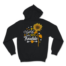 Load image into Gallery viewer, i get us into trouble i get us out of trouble shirts Sunflower BFF