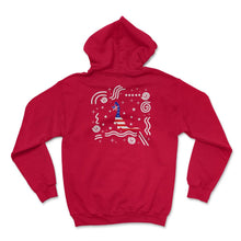 Load image into Gallery viewer, 4th Of July Shirt, American Flag Dinosaur Trex USA Independence Day - Hoodie - Red