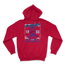 Load image into Gallery viewer, 4th Of July Shirt, Abraham Lincoln 1860 Beard 16th President, - Hoodie - Red