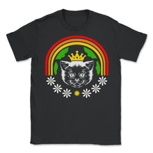 Load image into Gallery viewer, Cat With Crown Shirt, Princess Cat, Crowned Kitten Tee, Cat Parent - Unisex T-Shirt - Black