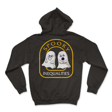 Load image into Gallery viewer, Halloween Math Teacher Shirt, Spooky Inequalities Ghost Funny Tee, - Hoodie - Black