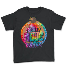 Load image into Gallery viewer, Mole Day Shirt, Mighty Mole Hunter Cute Professional Hunting Tee, - Youth Tee - Black