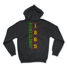 Load image into Gallery viewer, Juneteenth Shirt, 1865 BLM, Afro Women, Melanin, Independence Day - Hoodie - Black