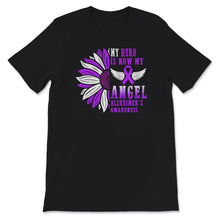 Load image into Gallery viewer, Alzheimer's Awareness Shirt, My Hero Is Now My Angel, Alzheimer's