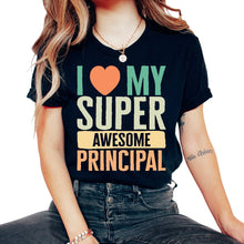 Load image into Gallery viewer, Principal Shirt, I Heart My Super Awesome Principal Tee, Principal - Unisex T-Shirt - Black