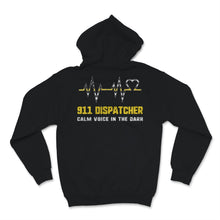 Load image into Gallery viewer, 911 Dispatcher Shirt Calm Voice In The Dark Heartbeat USA Yellow Thin