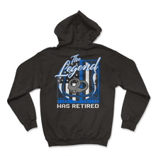 Load image into Gallery viewer, Police Shirt, The Legend Has Retired Tee, Law Enforcement, - Hoodie - Black
