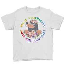 Load image into Gallery viewer, Mole Day Mole Problems Just Call Avogadro's Number 602 1023 October - Youth Tee - White