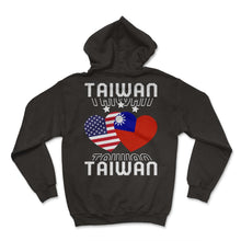 Load image into Gallery viewer, America And Taiwan Shirt, Taiwanese American Flag Tee, Dual - Hoodie - Black
