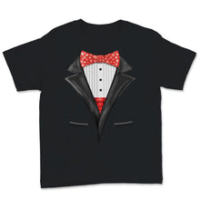 Load image into Gallery viewer, Hearts Bow Tie & Suspenders Valentine's Day Tuxedo Costume Shirt Cute