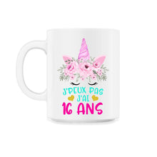 Load image into Gallery viewer, Enfant T Shirt 16 Ans Fille Anniversaire Cadeau Licorne T Shirt copy - 11oz Mug - White