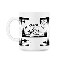Load image into Gallery viewer, Ski Shirt, Breckenridge Souvenir Skiing Distressed Snowboard Tee, - 11oz Mug - White