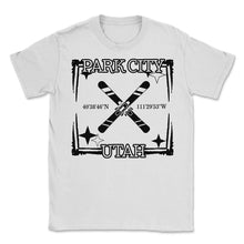 Load image into Gallery viewer, Ski Shirt, Park City Utah Mountain Skiing Snowboard Retro Tee, Winter - Unisex T-Shirt - White
