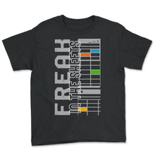 Load image into Gallery viewer, Accountant Shirt, Freak In The Sheets Funny Tee, Spreadsheet Lover - Youth Tee - Black