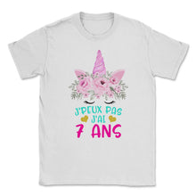 Load image into Gallery viewer, Enfant T Shirt 7 Ans Fille Anniversaire Cadeau Licorne T Shirt copy - Unisex T-Shirt - White