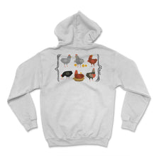 Load image into Gallery viewer, Chicken Shirt, Chicken Lover Animal Farmer Tee, Floral Women's - Hoodie - White