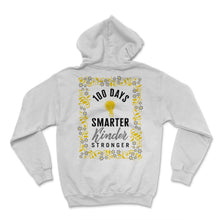 Load image into Gallery viewer, School Shirt, 100 Days Smarter Kinder Stronger Floral Tee, Kinder - Hoodie - White