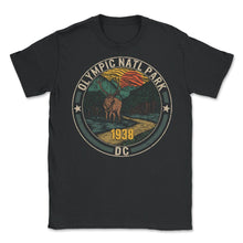 Load image into Gallery viewer, Olympic National Park Shirt, Washington D.C. 1938 Retro Park Vintage - Unisex T-Shirt - Black