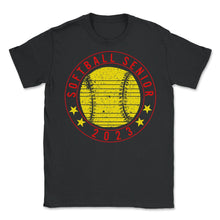 Load image into Gallery viewer, Softball Senior 2023 T-Shirt - Unisex T-Shirt - Black