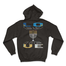 Load image into Gallery viewer, Hanukkah Shirt, Love Cute Hanukkah Decoration Tee, Hanukkah Jewish - Hoodie - Black
