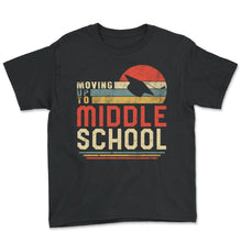 Load image into Gallery viewer, Middle School Shirt, School Graduation Hat Vintage Retro Tee, Back To - Youth Tee - Black