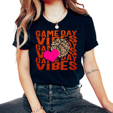 Load image into Gallery viewer, Basketball Shirt, Game Day Vibes Tee, Basketball Leopard Print, - Unisex T-Shirt - Black