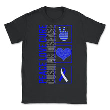 Load image into Gallery viewer, Peace Love Cure Cushing Disease T Shirt - Unisex T-Shirt - Black