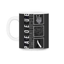 Load image into Gallery viewer, Peace Love Cure Omphalocele T Shirt - 11oz Mug - Black on White