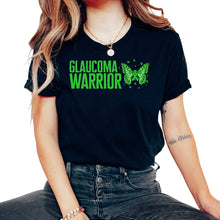 Load image into Gallery viewer, Glaucoma Shirt, Glaucoma Warrior Tee, Green Ribbon, Eye Disorder - Unisex T-Shirt - Black