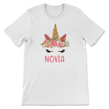 Load image into Gallery viewer, Camisas de la novia del equipo del unicornio de la mujer, camiseta de