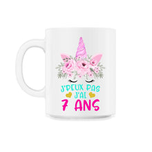 Load image into Gallery viewer, Enfant T Shirt 7 Ans Fille Anniversaire Cadeau Licorne T Shirt copy - 11oz Mug - White