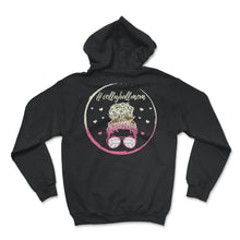 Load image into Gallery viewer, Volleyball Shirt, Volleyball Mom Messy Bun Sunglasses Volleyball Mom - Hoodie - Black