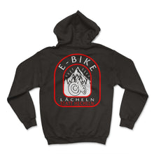 Load image into Gallery viewer, E-Bike Lächeln statt hecheln Shirt, Elektrofahrrad, Elektroradfahrer - Hoodie - Black